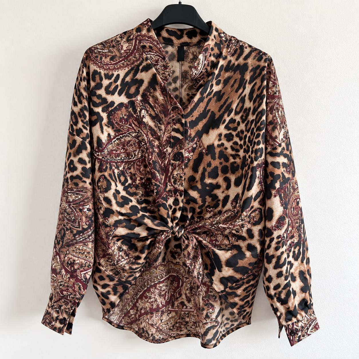 Leichte Leo-Paisley Bluse 🤎