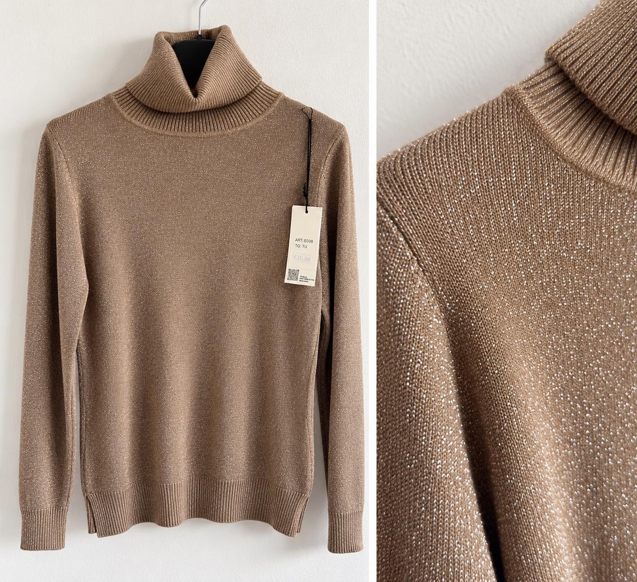 Glitzer-Rollkragenpullover Lara