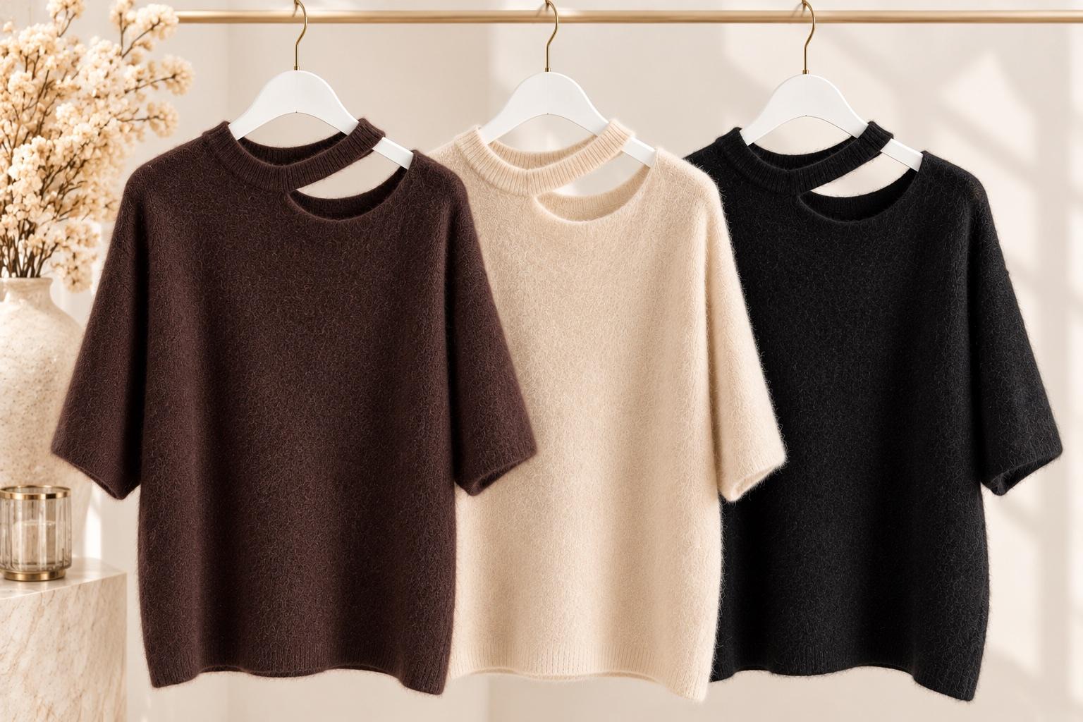 Kuscheliger Strickpullover mit Cut-out
