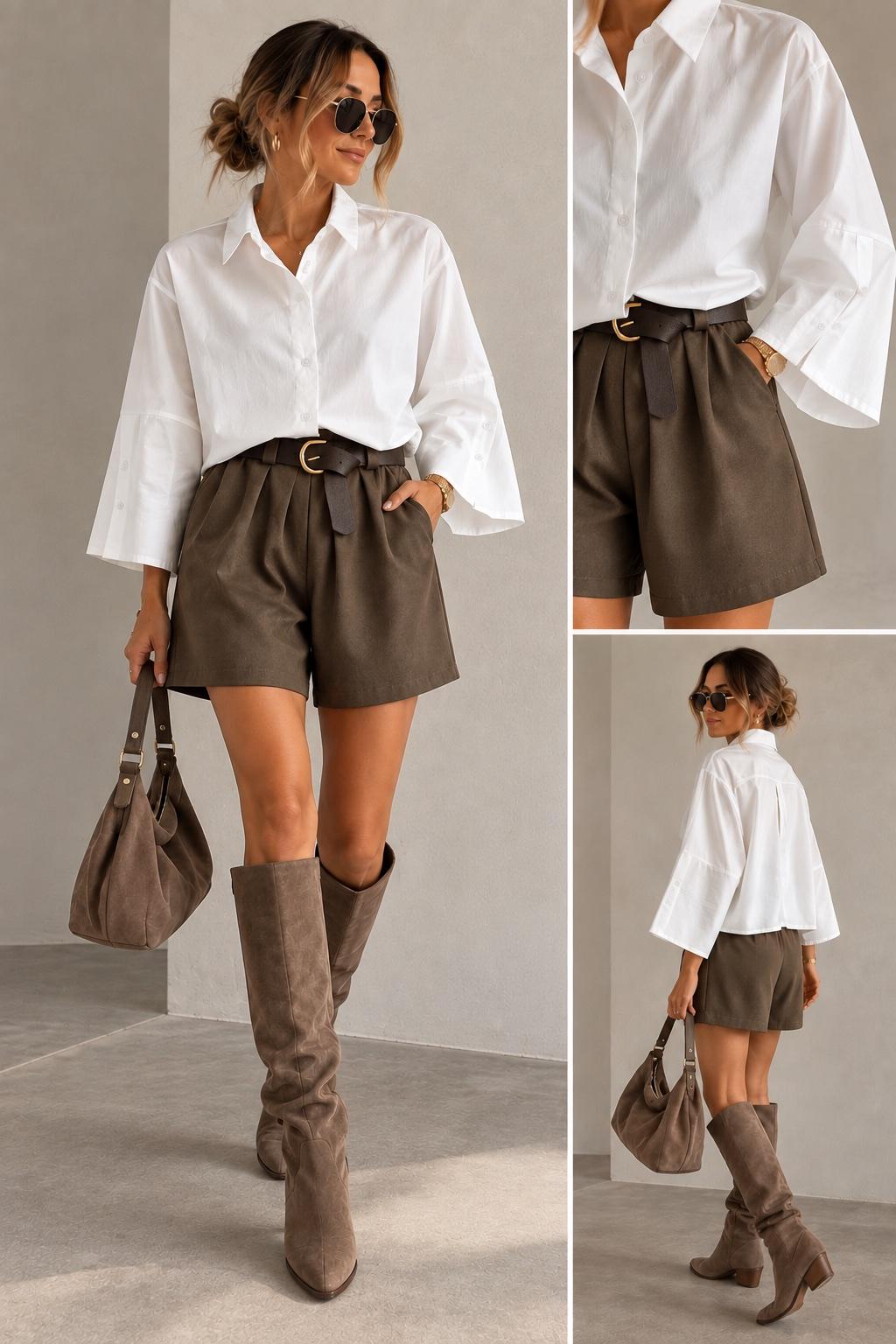 Weiße Oversize-Bluse mit weitem 3/4-Arm, Bild 1