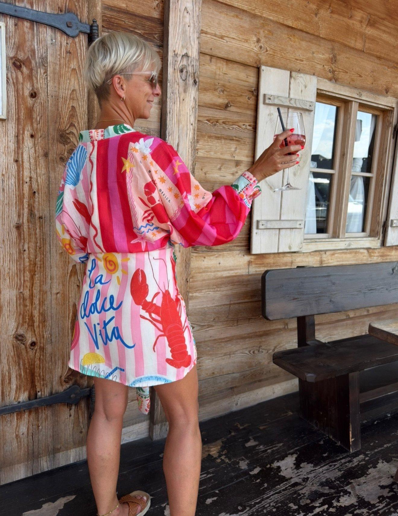 Baumwoll-Wickelkleid „Dolce Vita“, Produktbild 5