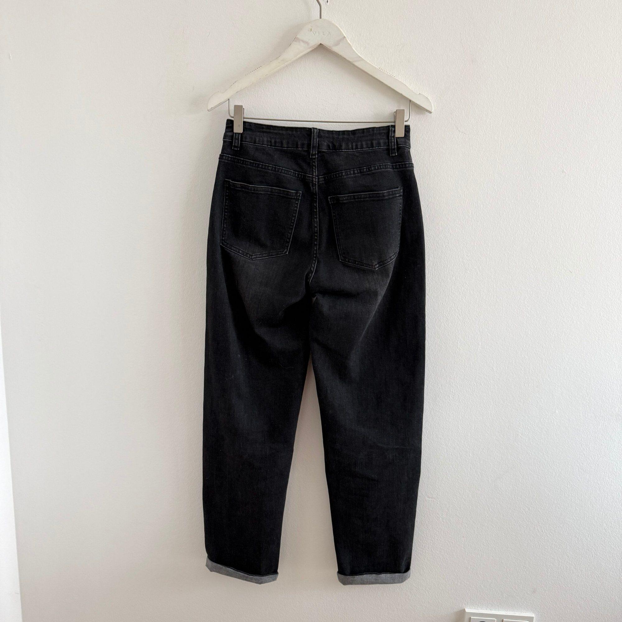 Mom Jeans in Schwarz, verwaschener Look, Produktbild 3