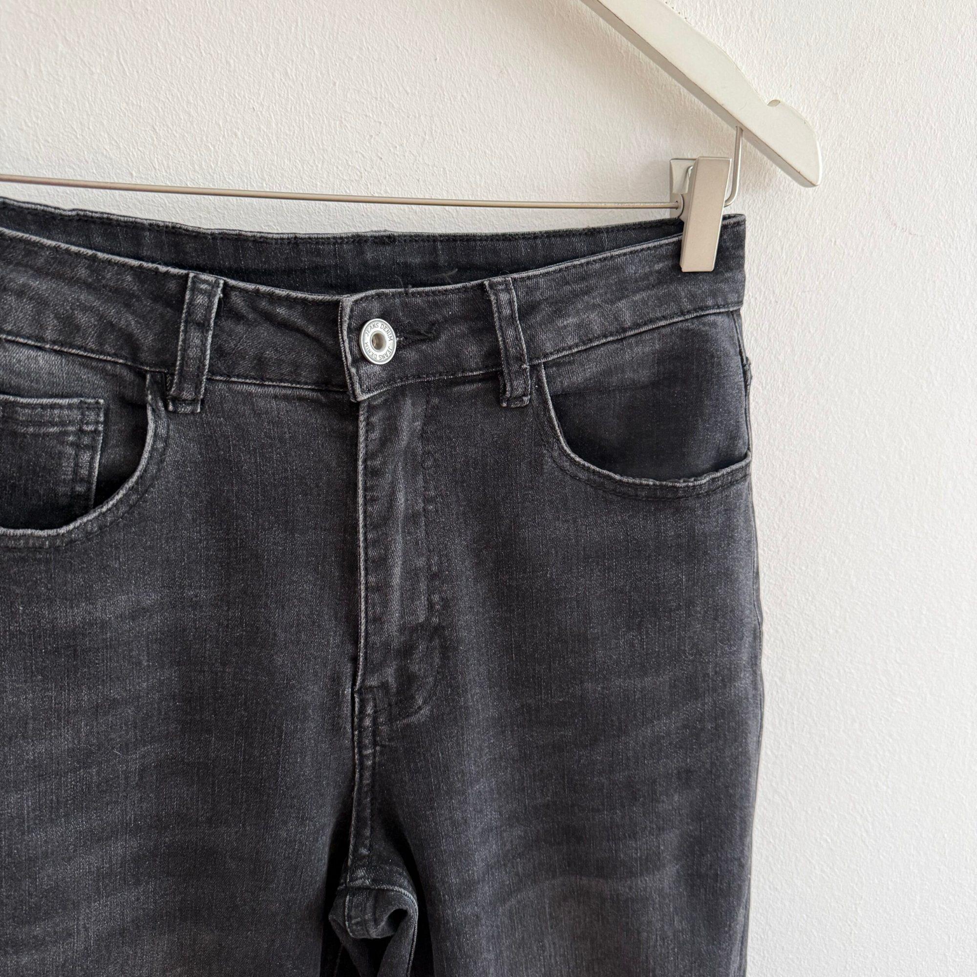 Mom Jeans in Schwarz, verwaschener Look, Produktbild 4