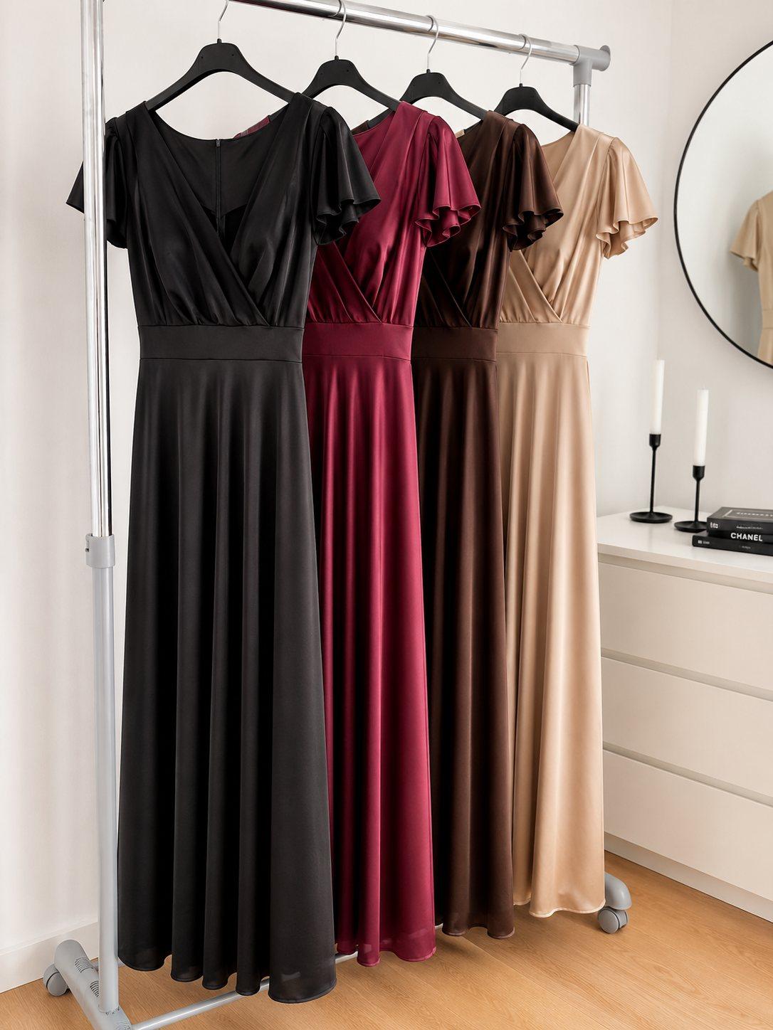 Élégance Satin Kleid, Produktbild 1