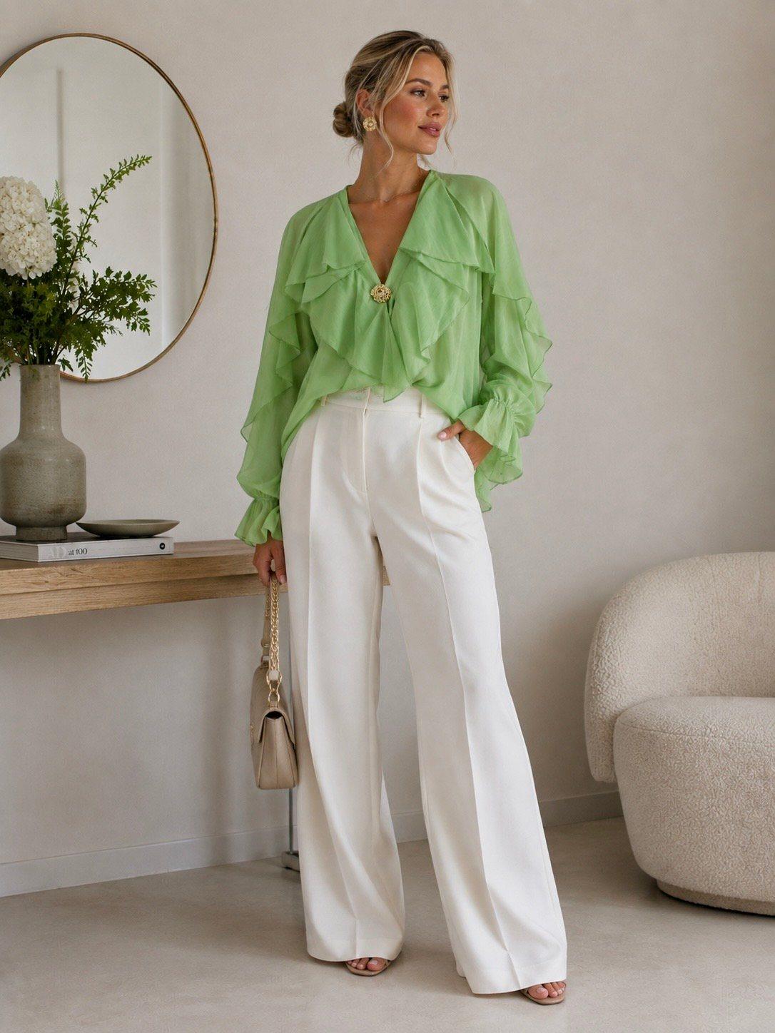 Chiffonbluse mit Volant, Produktbild 3