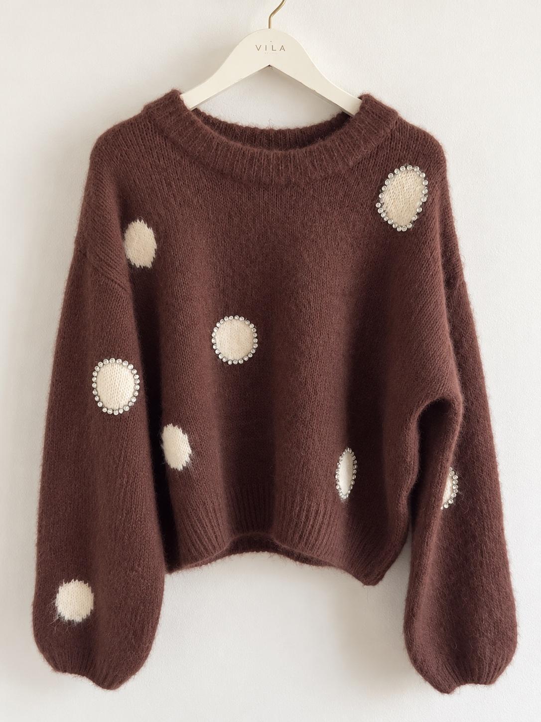 Dark Chocolate Strass Pullover, Bild 2