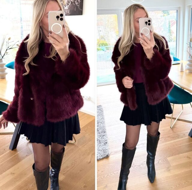 Das komplette Outfit findet ihr bei uns im Shop: Felljacke 59,99 €, T-Shirt 24,99 € und Rock 39,99€
#mode #fashion #outfit #in@#onlineshop #shop #marburg #frankfurt #giessen #felljacke